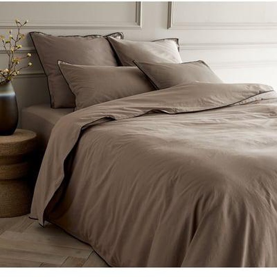 Housse de couette en voile de coton lavé, Gypse