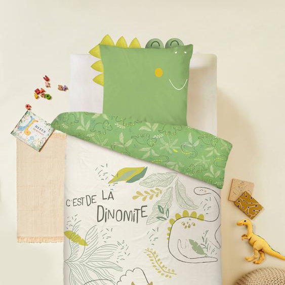 Housse De Couette Enfant + Taie Doreiller Marius Vert