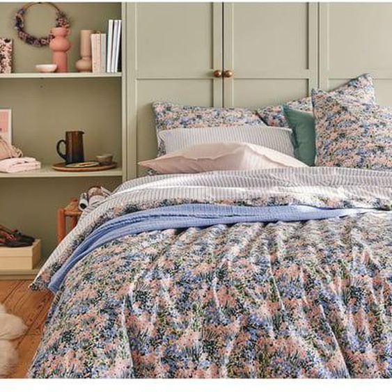 Housse de couette imprimée en percale de coton, BOSQUET