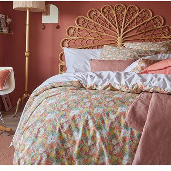 Housse de couette imprimée en percale de coton, LOVE BIRDS