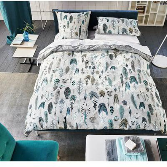 Housse de couette imprimée en percale de coton, QUILL