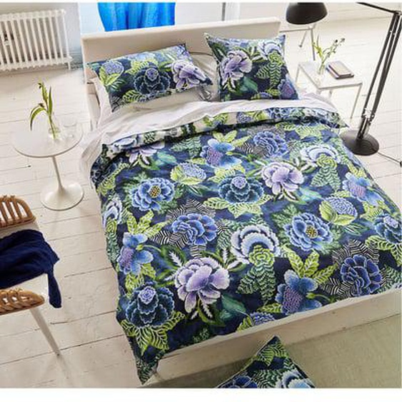 Housse de couette imprimée en percale de coton, ROSE DE DAMAS