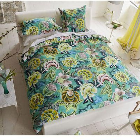 Housse de couette imprimée en percale de coton, ROSE DE DAMAS