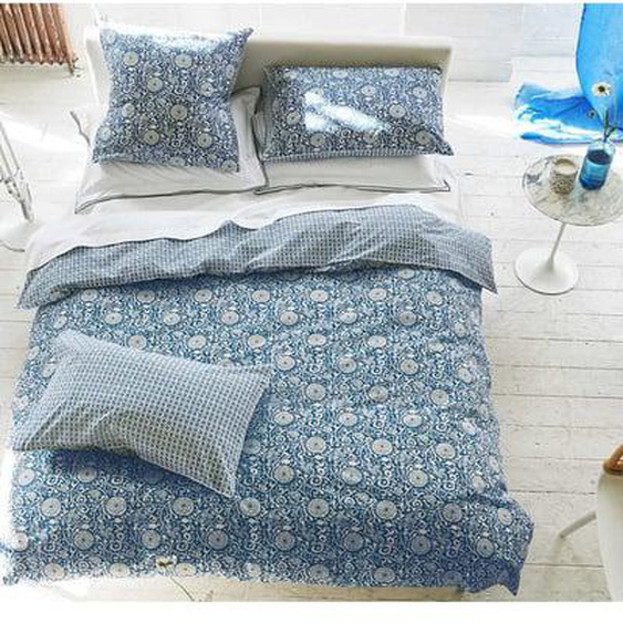 Housse de couette imprimée en percale de coton, SHAQUI PORCELAIN