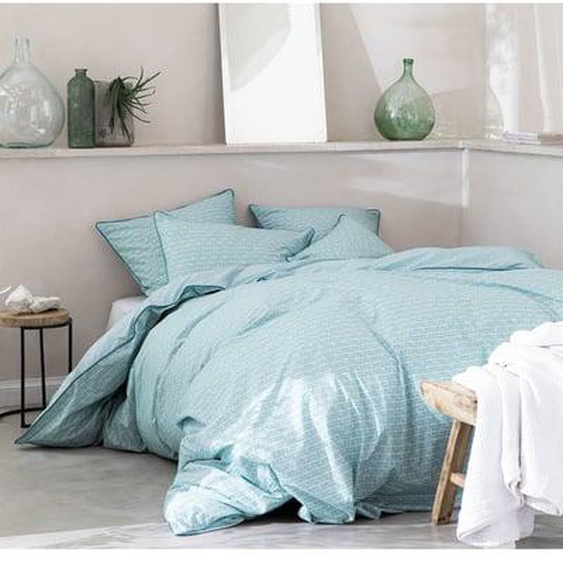 Housse de couette imprimée en percale de coton, TOUCHE VÉGÉTALE