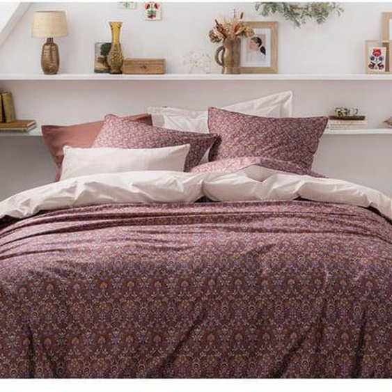 Housse de couette imprimée en percale de coton, VIRGINIA