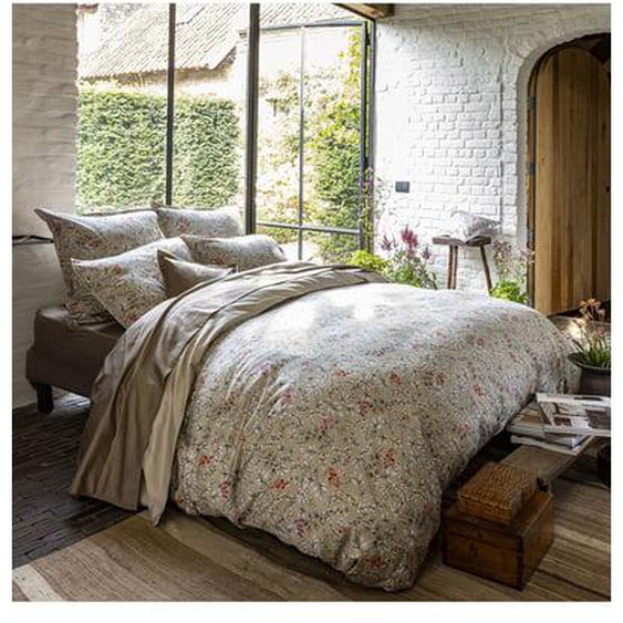 Housse de couette imprimée en satin de coton bio, CUEILLETTE