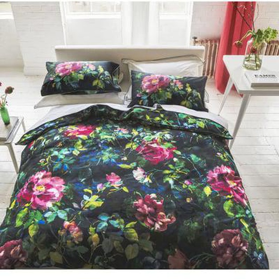 Housse de couette imprimée en satin de coton, GERTRUDE