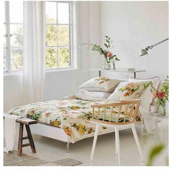 Housse de couette imprimée en satin de coton, GIARDINO DI ROSE ACACIA