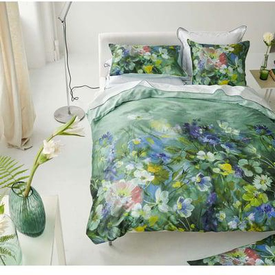 Housse de couette imprimée en satin de coton, GLADYS BLOSSOM