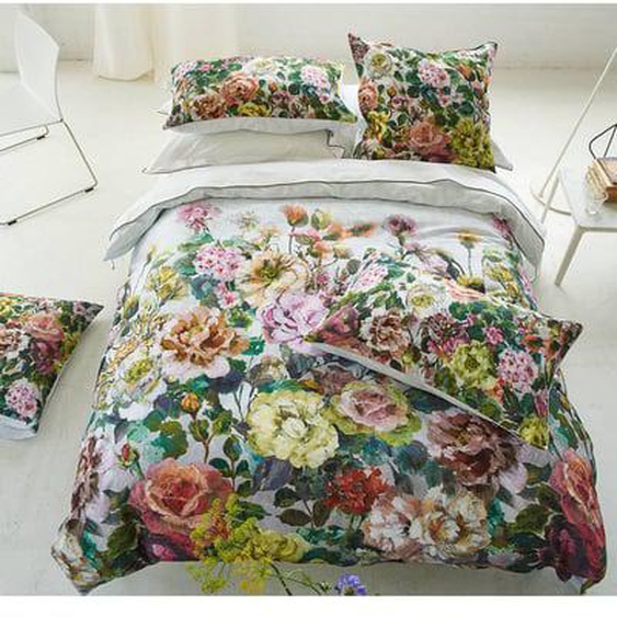 Housse de couette imprimée en satin de coton, GRANDIFLORA