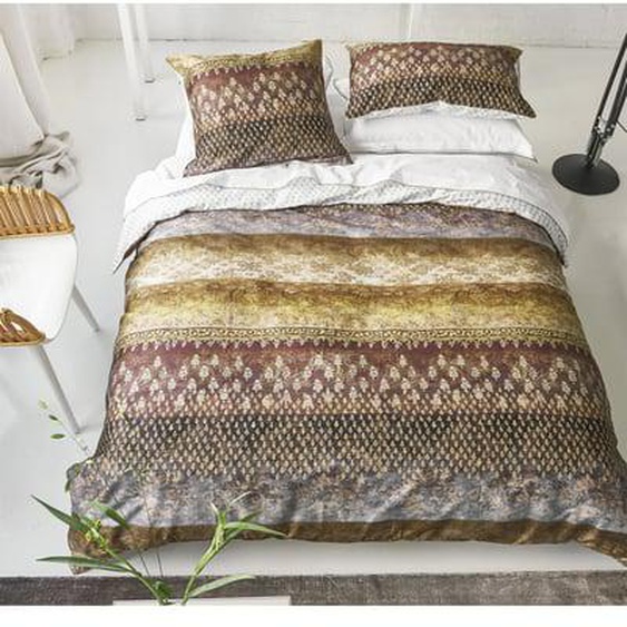 Housse de couette imprimée en satin de coton, KASAVU