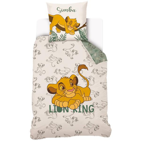 Housse De Couette Le Roi Lion Simba Disney Coton Blanc