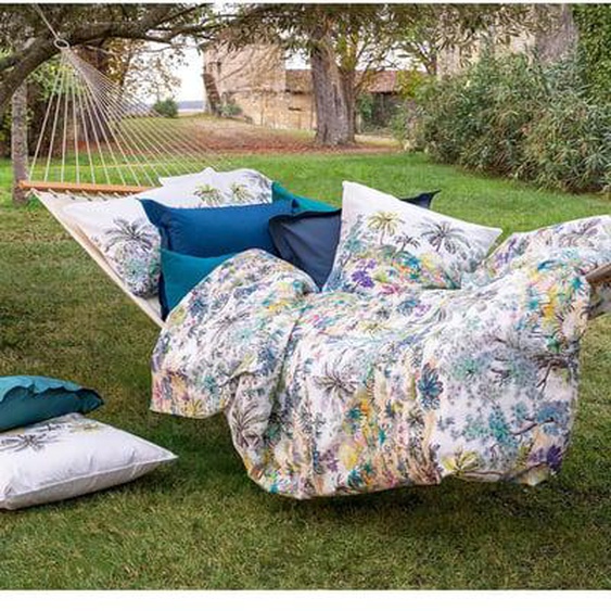 Housse de couette percale de coton 80 fils Oasis blanc