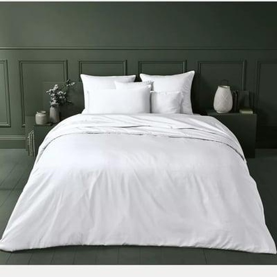 Housse de couette satin de coton 120 fils Ava uni