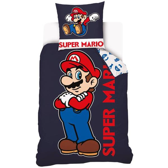 Housse De Couette Super Mario Coton Marine