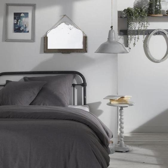 Housse de couette, TODAY CHARME, 240 x 220 cm, Polycoton, Gris foncé Capucine