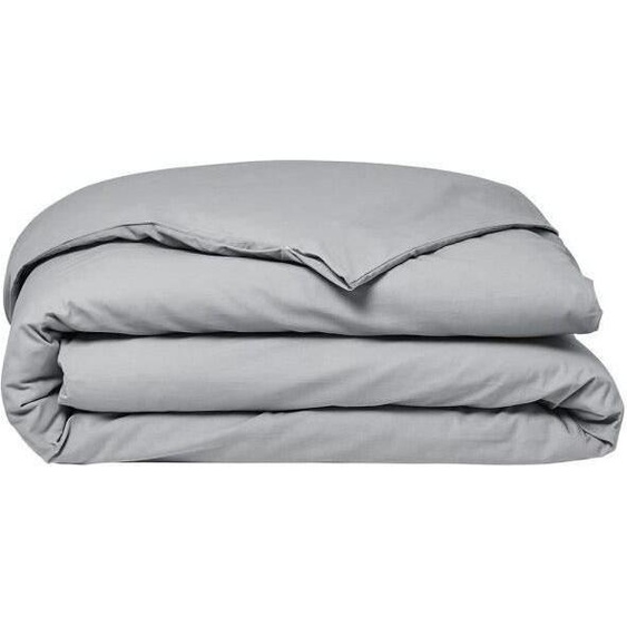 Housse de couette TODAY Essential, 220 x 240 cm, 2 personnes, 100% Coton uni, Acier