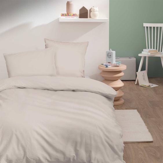 Housse De Couette Unie, Coton Lavé Lin