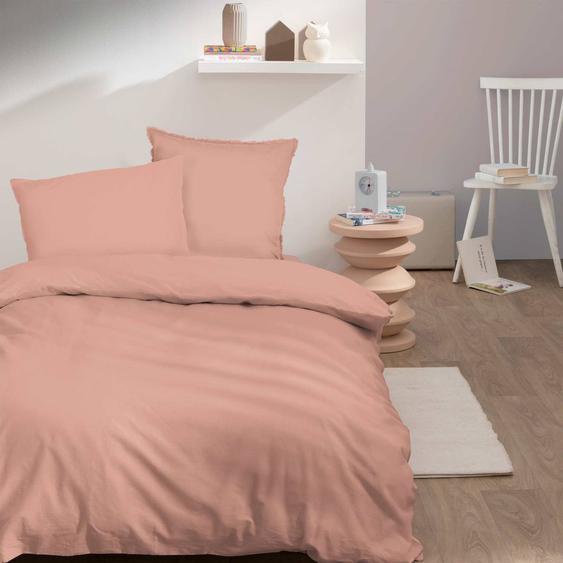 Housse De Couette Unie, Coton Lavé Nude