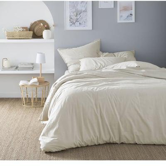 Housse de couette unie en coton lavé, Made in France, SOFT LINE