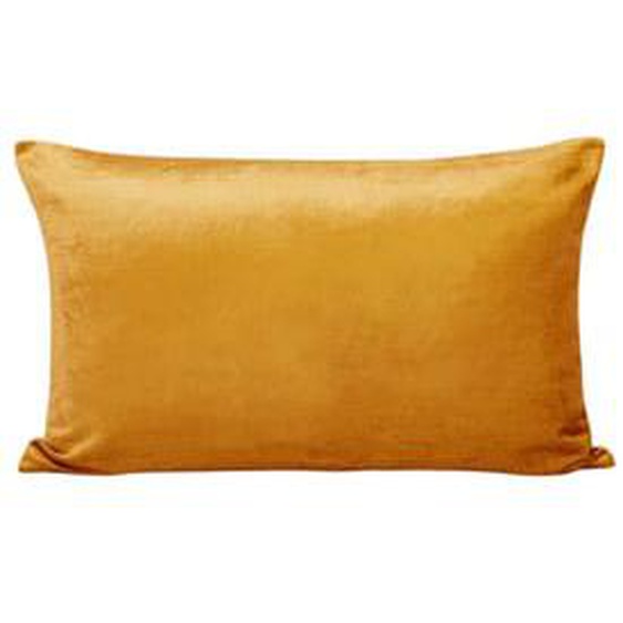 MADURA - Housse de coussin Castiglione  en Velours de coton satiné bicolore Noir