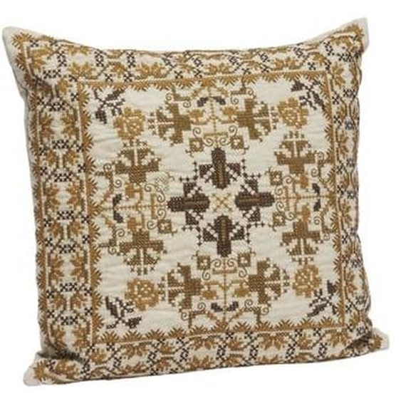 Housse de coussin coton brodé Madam Stoltz