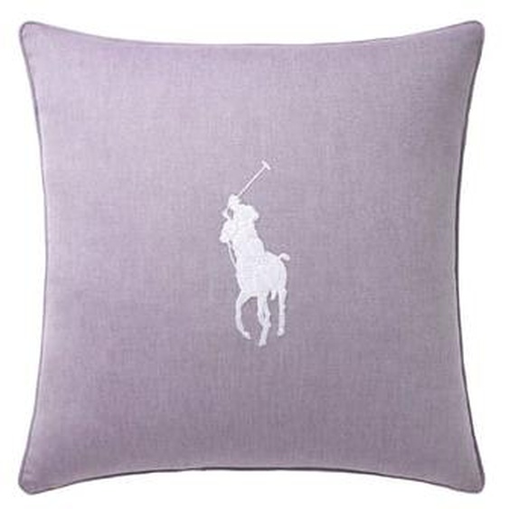 Housse de coussin en coton violet, Oxford