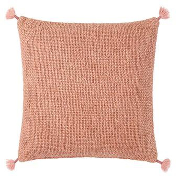 Housse de coussin en coton synthétique lin rose, Lubie