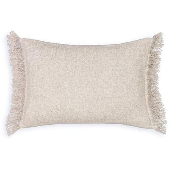Housse de coussin frangée lin/coton/lyocell, Ileia