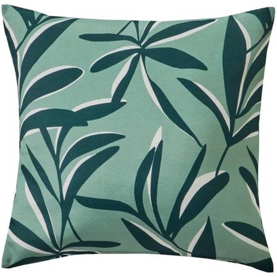 Housse De Coussin Imprimé Feuillage -