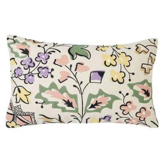 MADURA - Housse de coussin Louisine  en Coton appliqué et rebrodé Multicolore