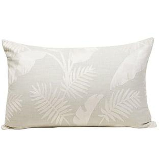MADURA - Housse de coussin Musa  en Broderie à motif floral Vert