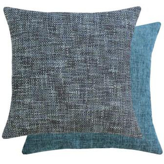 Housse de coussin polyester Tweed orage