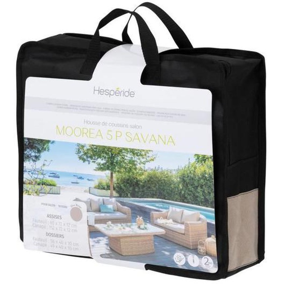 Housse de coussin - HESPÉRIDE - Mooréa - Savana - 5 places - Déhoussable