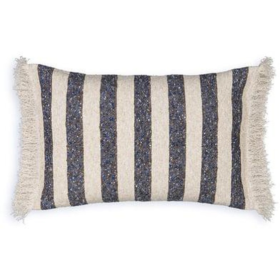 Housse de coussin rayée en coton, Leno