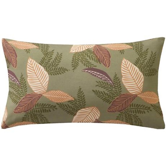Housse De Coussin Rectangulaire Imprimé Feuilles - Lot De 2 -