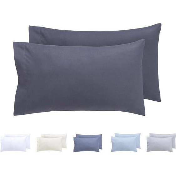 Housse de coussin Todocama Lot de 2 Housses de Coussin en Microfibre Extra Douce hypoallergenique 2-30 x 50 cm Gris fonce