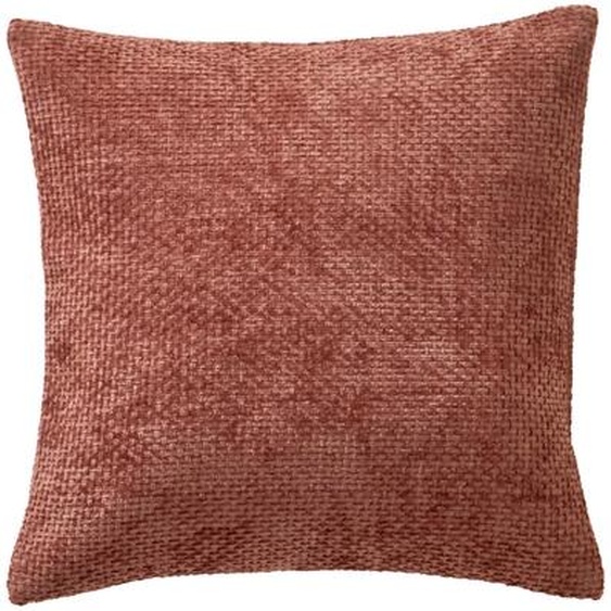 Housse De Coussin Unie Tissage Chenille -