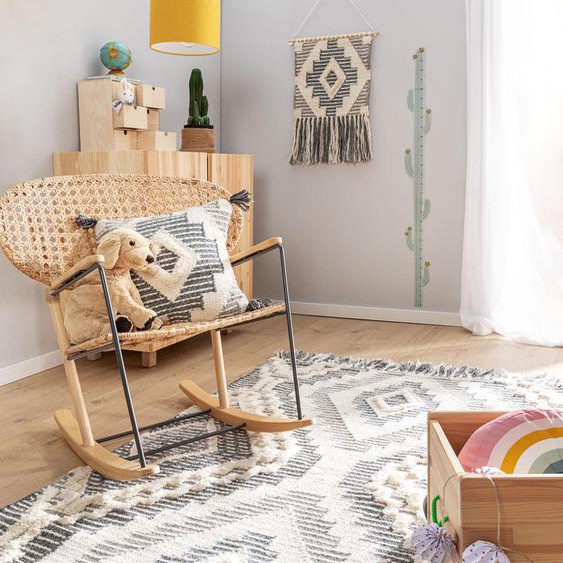 Housse de coussin Wanda Gris foncé 45x45 cm - Tapis poil court design moderne pour salon