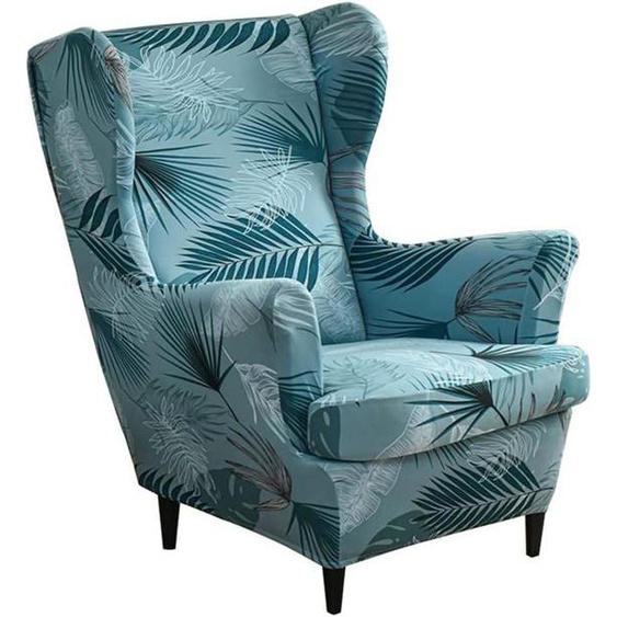 Housse de Fauteuil à Oreilles Extensible Housse Fauteuil à Oreilles 2 pièces Housse de Protection Couvre, Style A