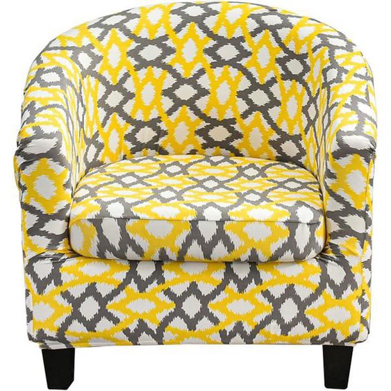 Housse de Fauteuil Chesterfield Cabriolet, Polyester extensible Housse Ensemble Fauteuil Club, Géométrie Moderne, Jaune Gris