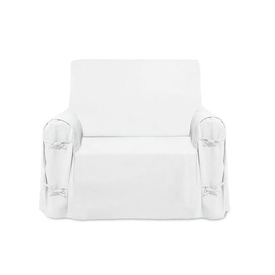 Housse de fauteuil en coton PANAMA blanc. Unie, classique et sobre Housse fauteuil composition: 100% coton Dimension: 90x90x60 cm