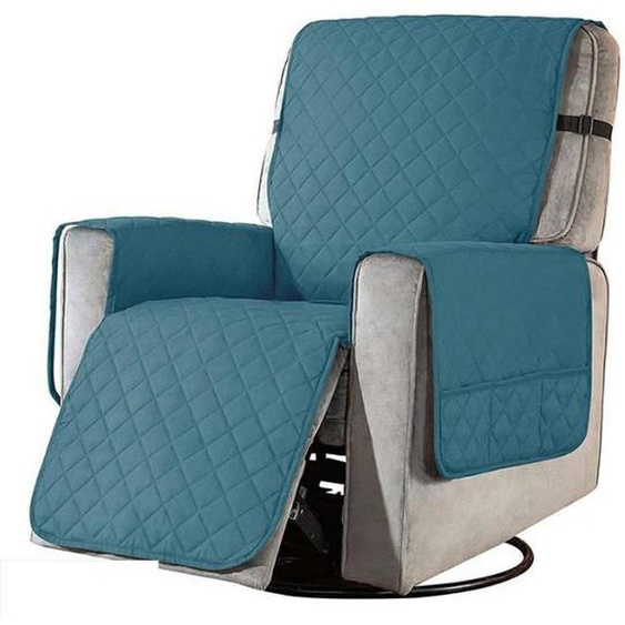 Housse de Fauteuil , pour Fauteuil Relax avec accoudoirs, 1 Place avec Poches, Housse de Fauteuil,Bleu vert