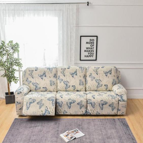 Housse de Fauteuil Relax 3 Places , WOVTE Housse De Fauteuil Inclinable à imprimé Housse De Canapé Chaise Inclinable, A