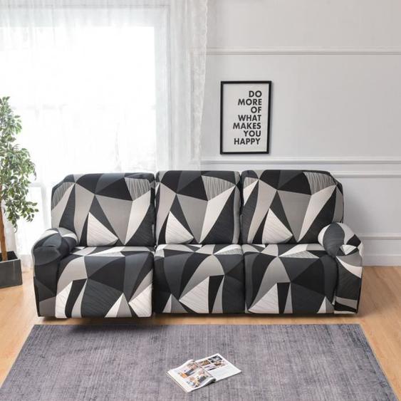 Housse de Fauteuil Relax 3 Places , WOVTE Housse De Fauteuil Inclinable à imprimé Housse De Canapé Chaise Inclinable, D