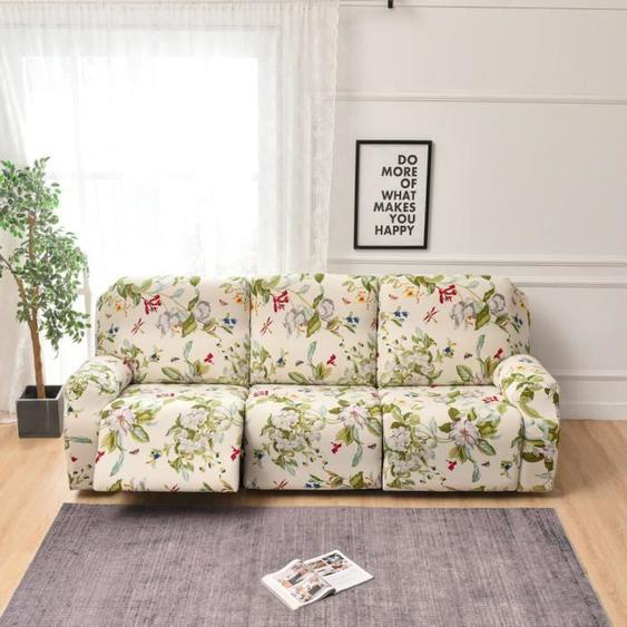 Housse de Fauteuil Relax 3 Places , WOVTE Housse De Fauteuil Inclinable à imprimé Housse De Canapé Chaise Inclinable, M