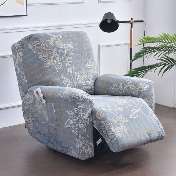 Housse de Fauteuil Relax Extensible 1 Place, Housse de Fauteuil Relax Inclinable Electrique, Couverture de Chaise, style10