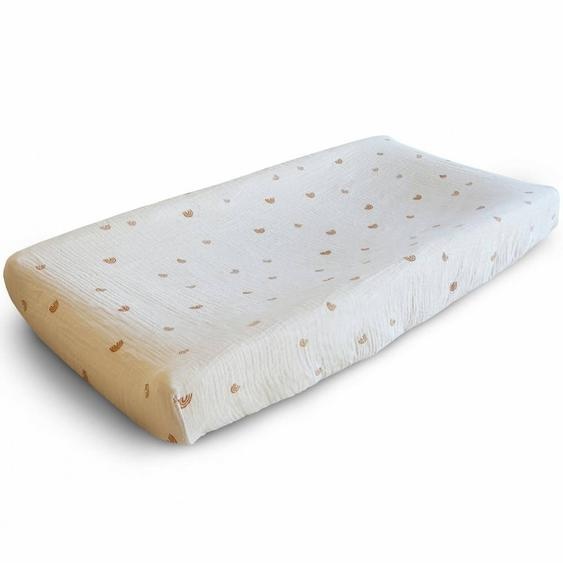 Housse De Matelas À Langer En Coton Bio Rainbows (72 X 48 Cm) Ecru