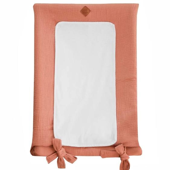 Housse De Matelas À Langer En Gaze De Coton Jeanne Terracotta